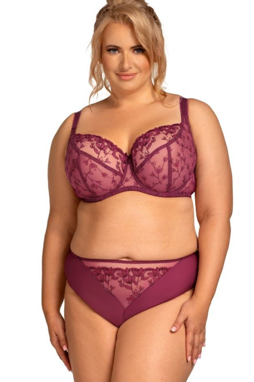 Reggiseno Nessa Nel con coppe mobide - Bordeaux