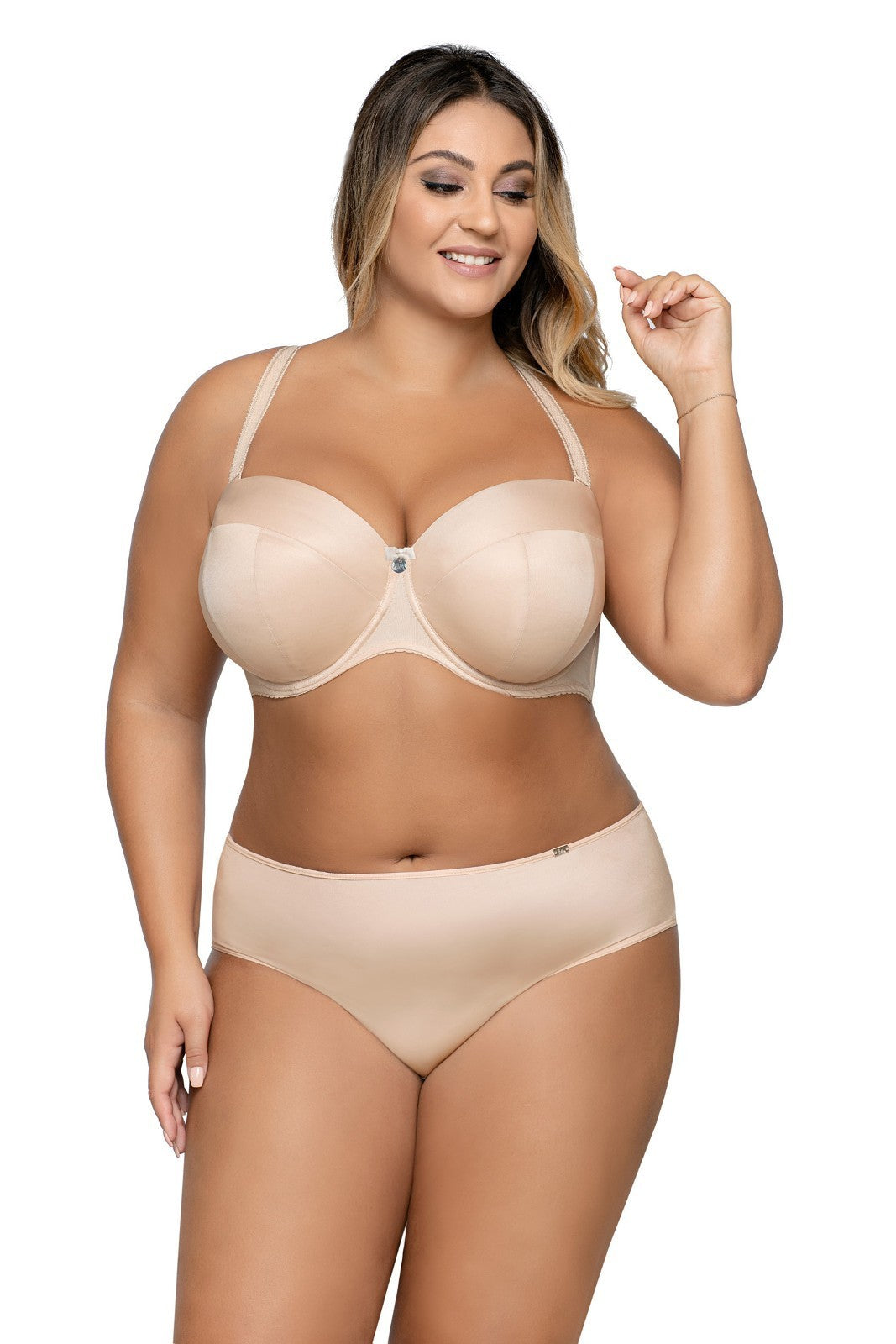 Reggiseno a Fascia Plus Size con Coppe Preformate e Spalline Removibili - AVA 1787