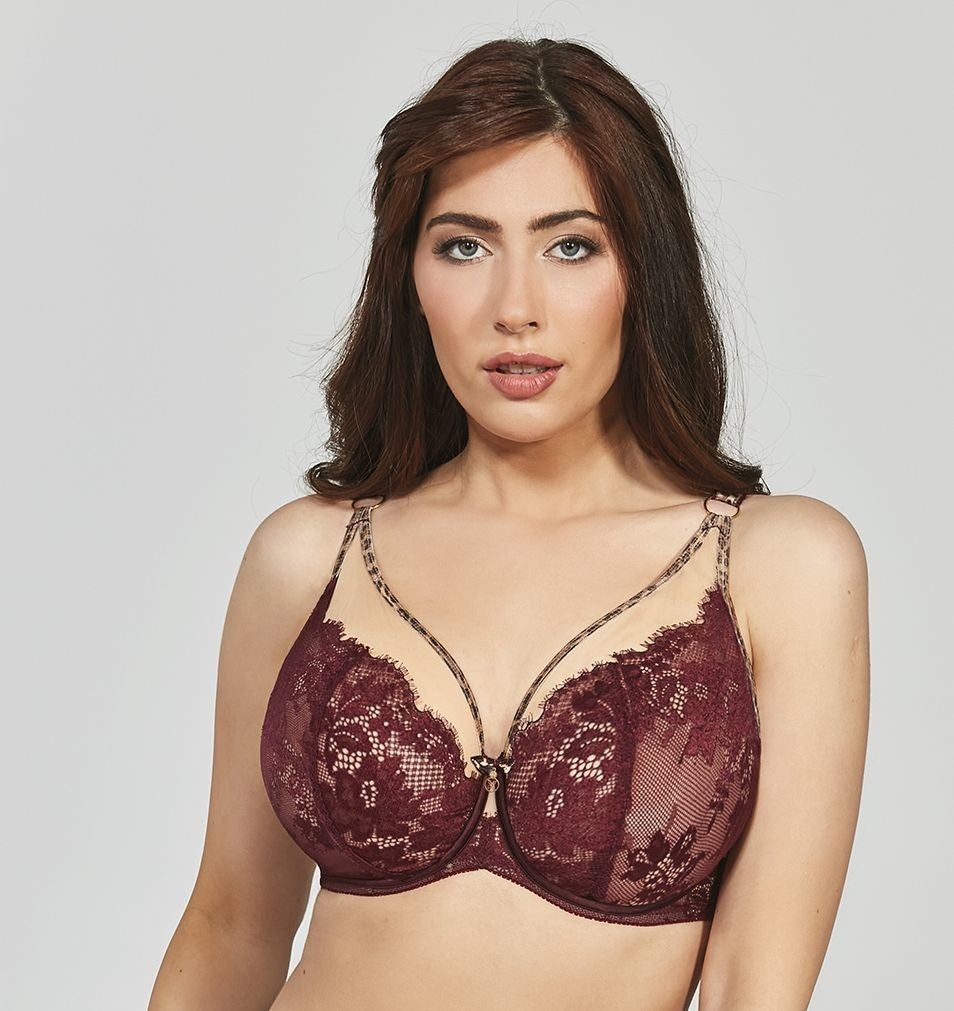 Reggiseno Bralette con Pizzo Elegante e Inserto Leopardato - Krisline SELENA