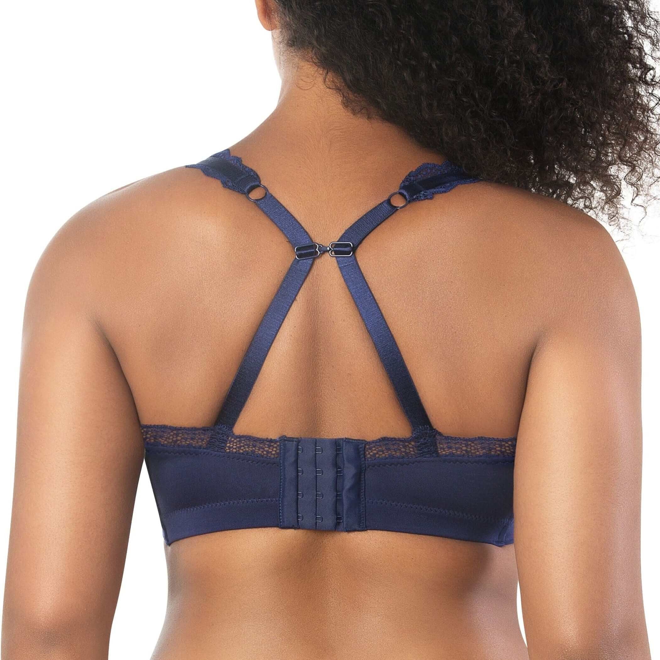 Reggiseno Bralette Senza Ferretto Tessuto Confortevole Ganci sul Retro - Parfait DALIS Blu