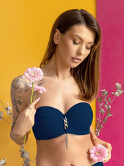Reggiseno Costume Plus Size Con Spalline Removibili - KRISLINE CALIFORNIA NAVY BLU