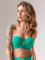 Reggiseno Costume Plus Size Con Spalline Removibili  - KRISLINE CALIFORNIA Verde