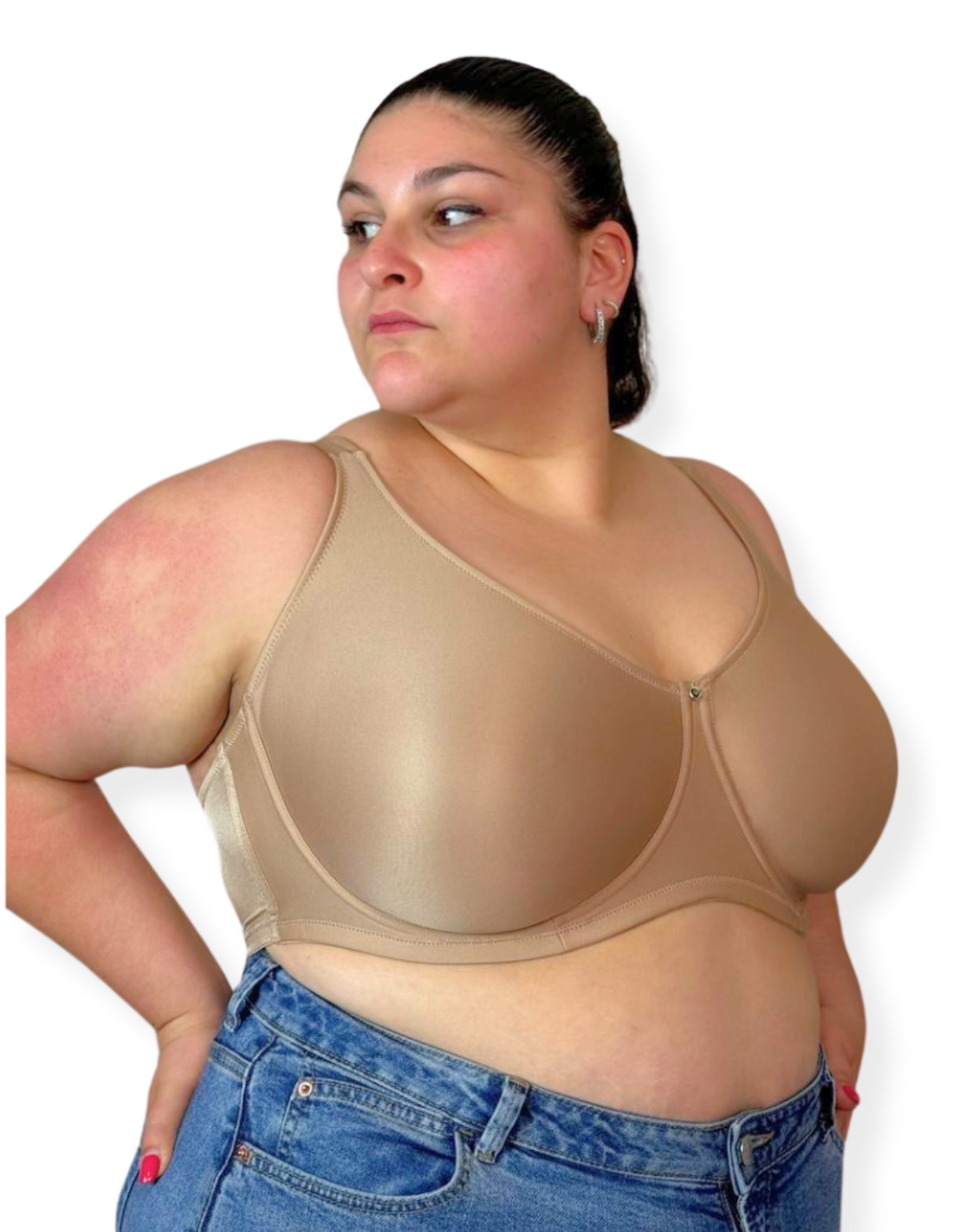 Reggiseno Minimizer Plus Size A Coppe Intere con Spalline Spesse - 657 Nude