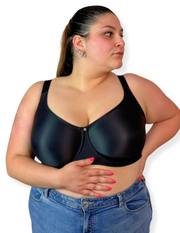 Reggiseno Minimizer Plus Size A Coppe Intere con Spalline Spesse - 657 Nero