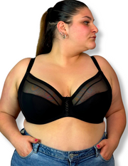 Reggiseno Plus Size Con Coppa Morbida Elasticizzata Intera Traspirante - PARFAIT SHEA NERO