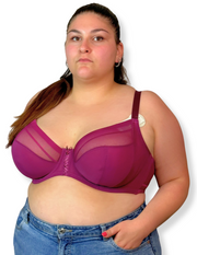 Reggiseno Plus Size Con Coppa Morbida Elasticizzata Intera Traspirante - PARFAIT SHEA VINO