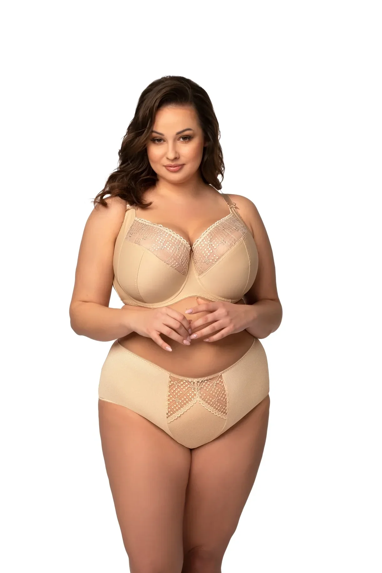 Reggiseno Plus Size Con Coppe Morbide Intere con Side Support e Ferretti- NESSA Ksymena Magic Beige