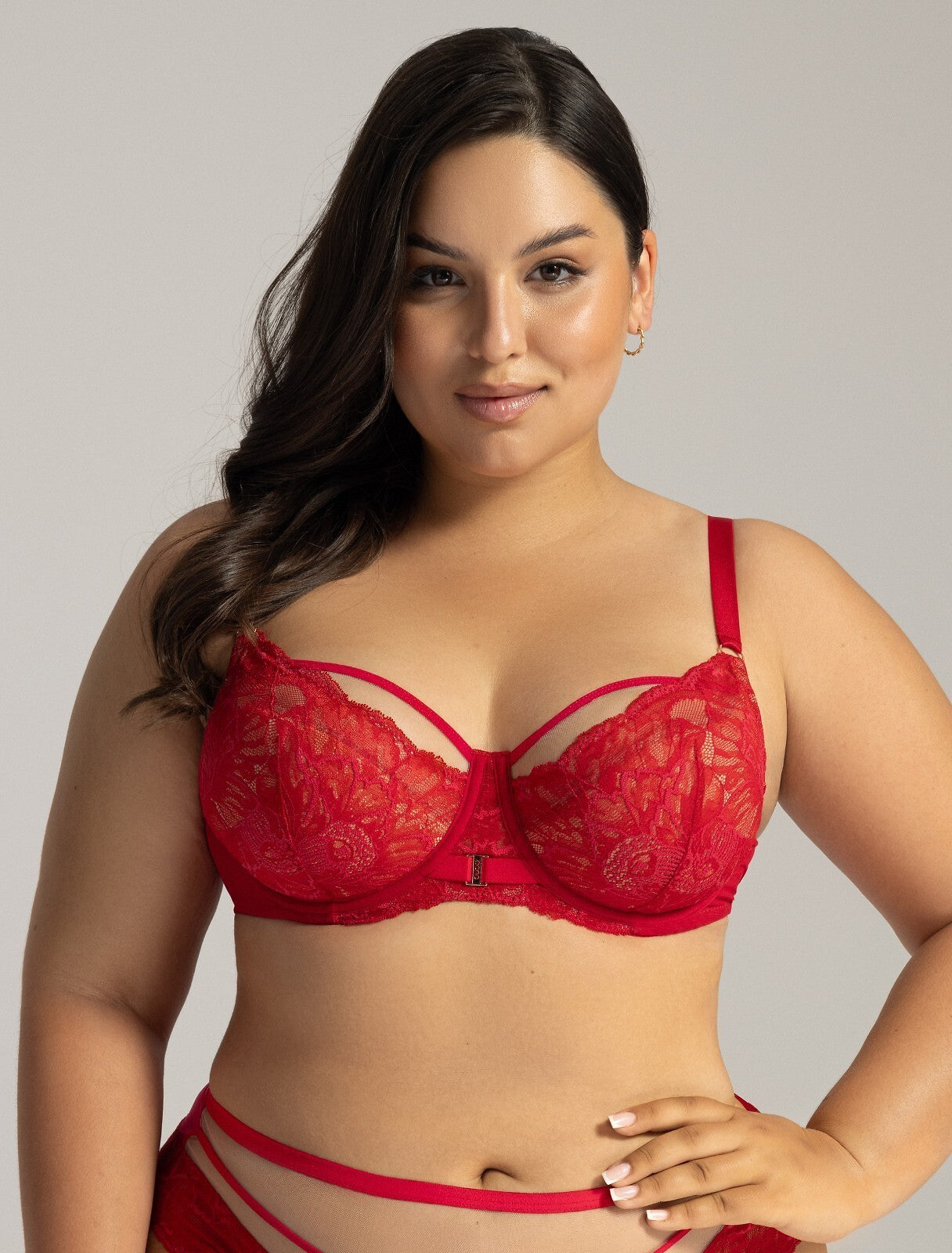 Reggiseno Plus Size con Coppe Morbide in Tulle e Pizzo - AVA 2157