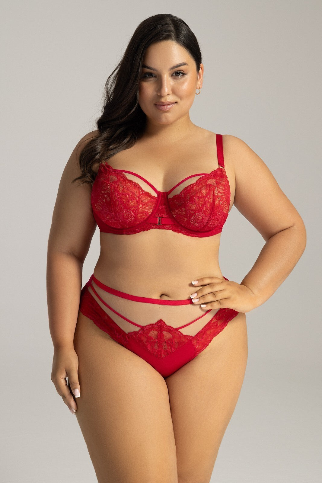 Reggiseno Plus Size con Coppe Morbide in Tulle e Pizzo - AVA 2157