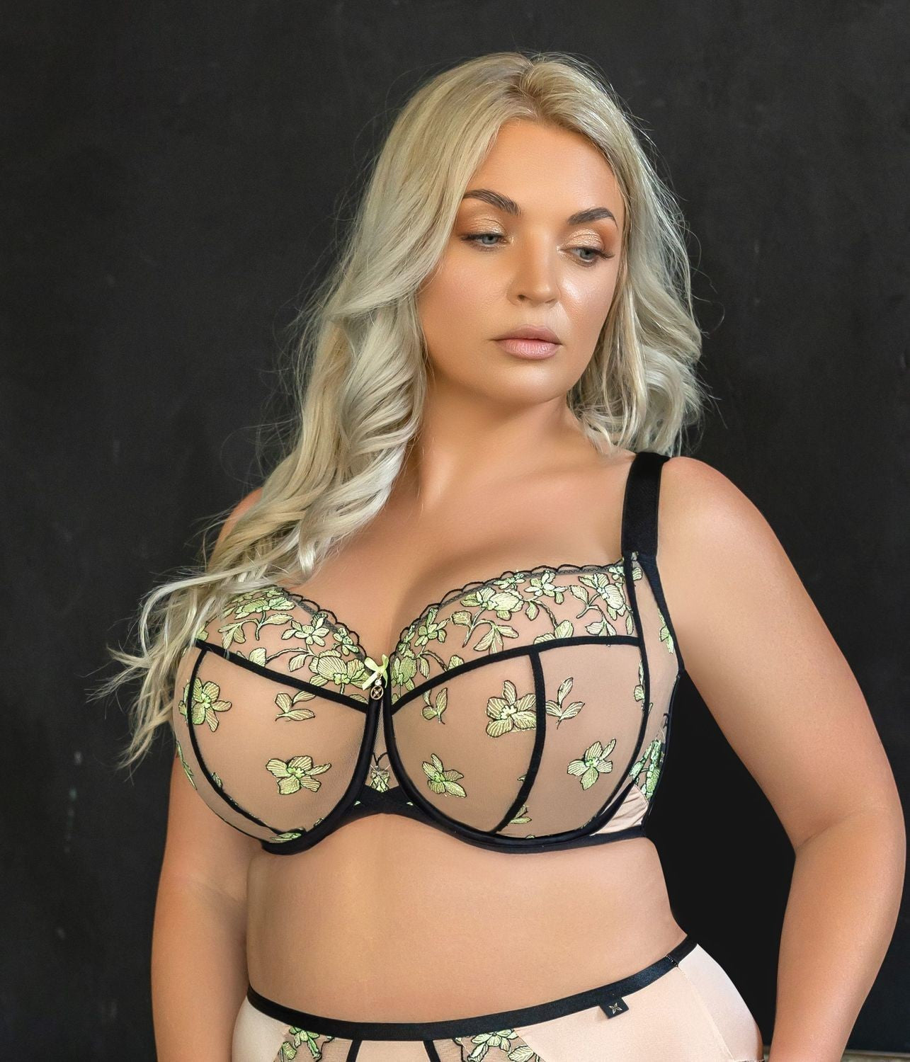 Reggiseno Plus Size con Coppe Morbide Intere e Side Support -KRISLINE LIME