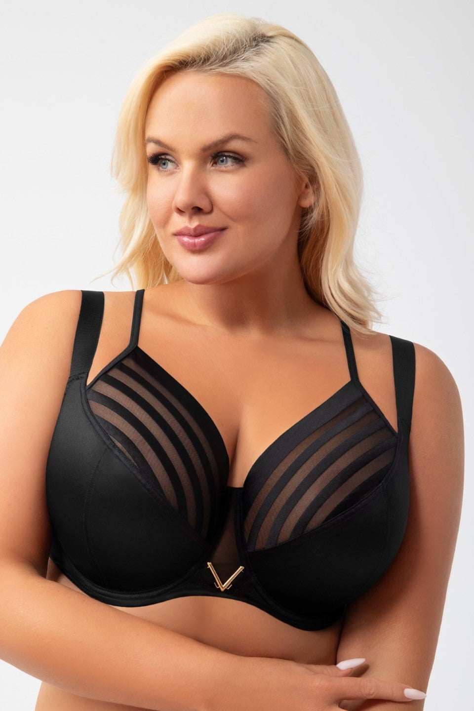 Reggiseno Plus Size Con Coppe Morbide Intere Leggermente Elastiche e Ferretti - GORSENIA YOKO