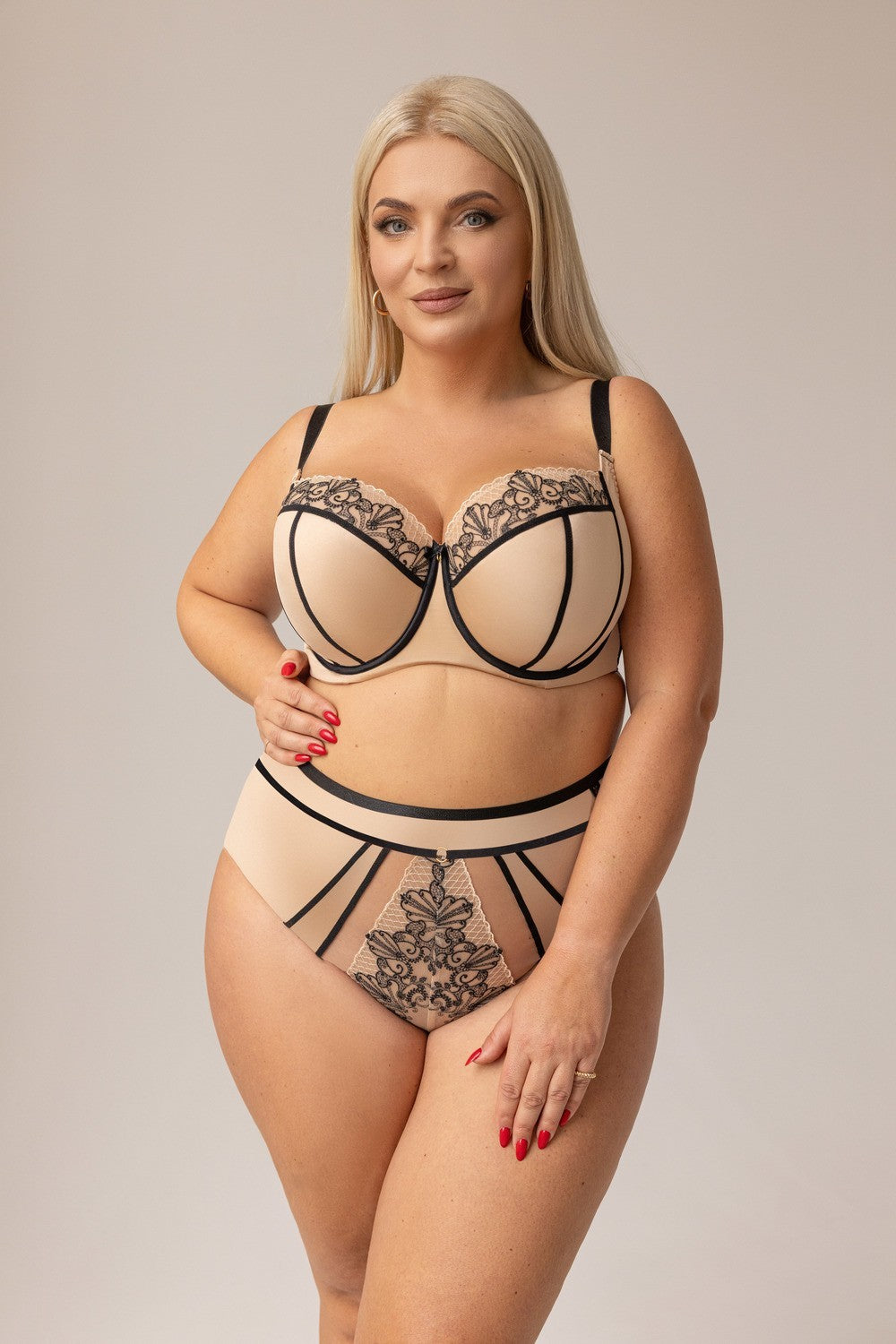Reggiseno Plus Size con Coppe Preformate Intere e Side Support - KRISLINE ORIENTAL