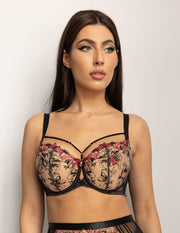 Reggiseno Plus Size con Mezze Coppe Morbide con Supporto Laterale - KRISLINE FLAMENCO
