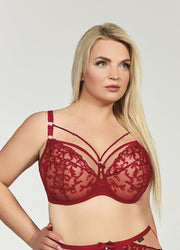 Reggiseno Taglie Forti Con Coppe Morbide Intere con Ferretto e Pizzo - Krisline CLARISA