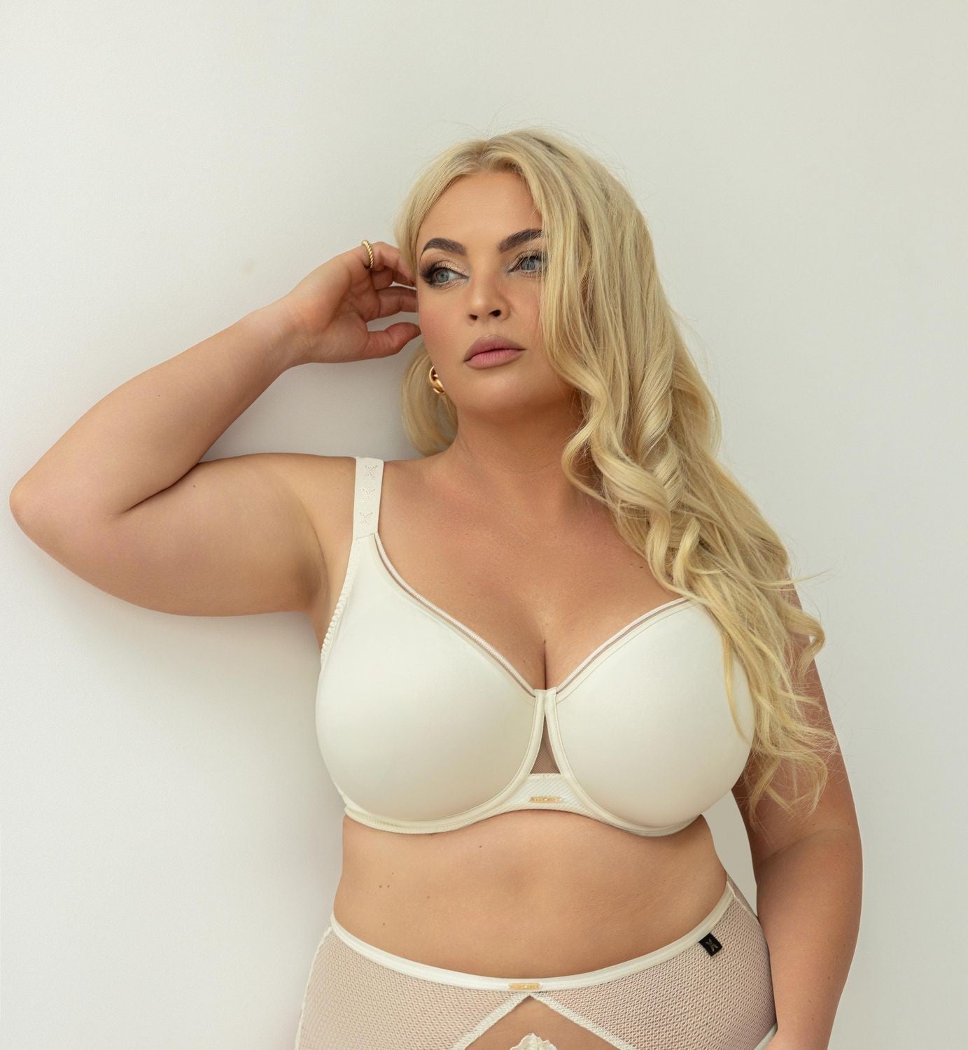 Reggiseno Taglie Forti in Coppa Morbida Liscia con Effetto Minimizer - KRISLINE COTTONFLOWER
