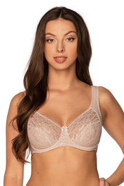 Reggiseno Taglie Forti Morbido con Ferretto Foderato in Cotone e Pizzo - Gaia Arabela