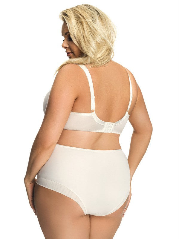 Reggiseno Taglie Forti Morbido con Pizzo - Gorsenia Luisse - Crema