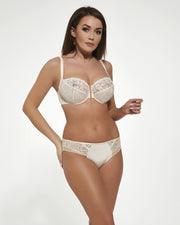Slip Classico Vita Bassa con Tessuto Trasparente e Pizzo - Krisline POLA BRIEFS