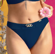 Slip Costume Plus Size a Vita Media con taglio Leggermente Sgambato - KRISLINE CALIFORNIA NAVY BLU