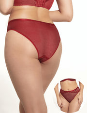 Slip Donna Classico Taglie Forti con Tulle e Pizzo - Krisline AMORE