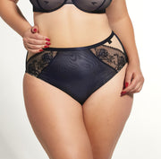 Slip Vita Alta Curvy Modellante Leggero con Tessuto Lucido ed Elastico e Ricami - Krisline CHLOE