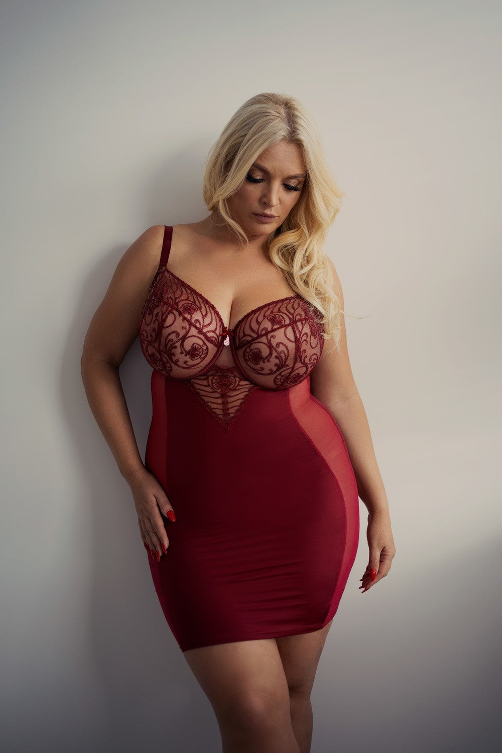 Sottoveste Plus Size con Coppe Morbide Leggermente Contenitivo - KRISLINE RUBIN