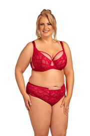 Reggiseno Con Coppe Morbide in Pizzo e Ferretti - Nessa Tiffany Rosso