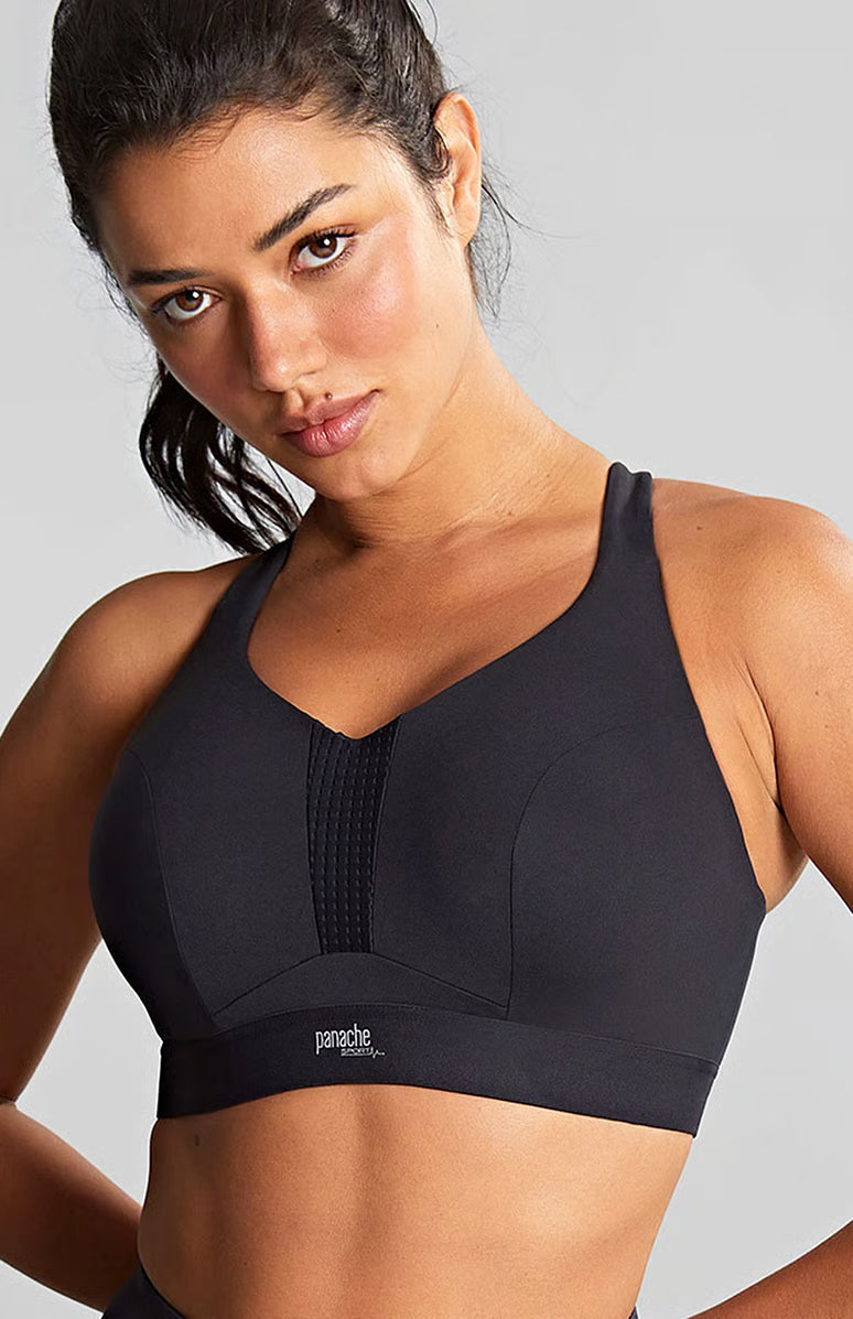 Panache Sport Endurance – Reggiseno Sportivo con Ferretto Non Imbottito Nero