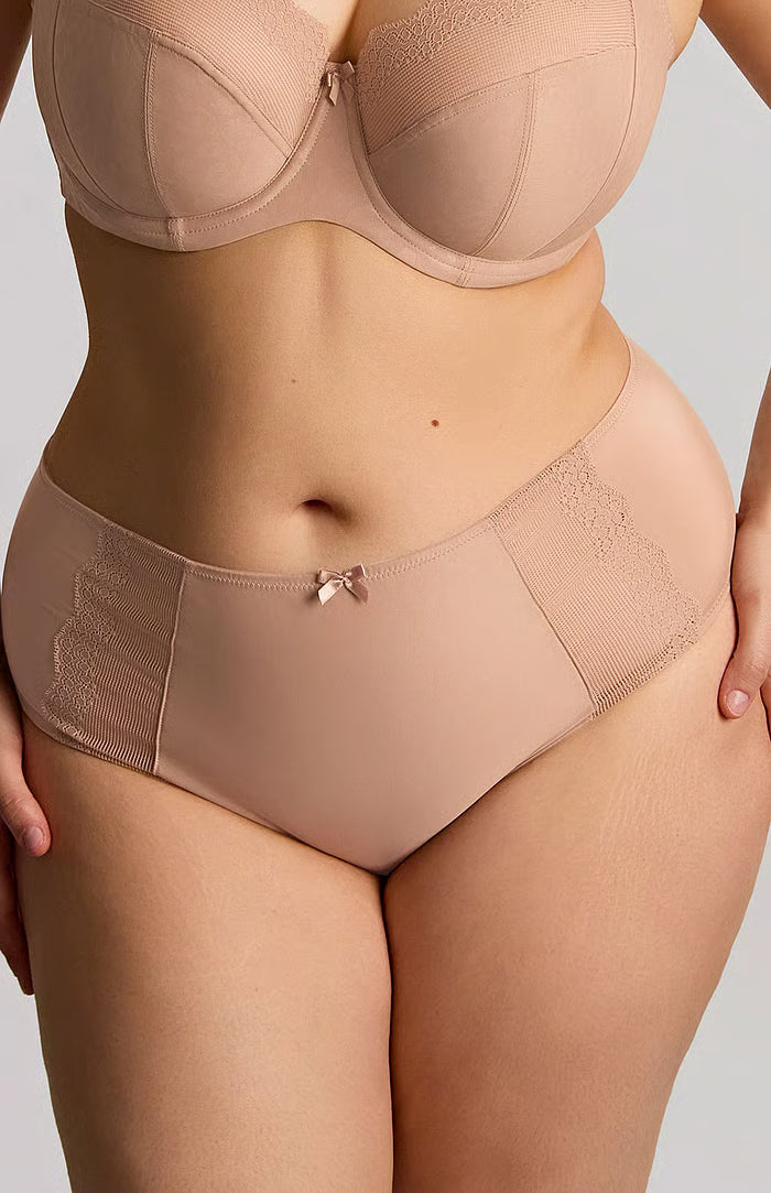Sculptresse Esme – Slip a Coprenza Profonda in Pizzo Mocha Animal